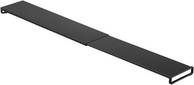 Yamazaki Extendable Exhaust Vent Cover, Flat Type, Black, Approx. W44.5-77 X D10 X H2.5cm, Tower, Fits Widths from Approx. 42.5-75cm, Slim, Oil