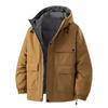 Mens Hooded Puffer Jacket Winter Warm Thick Down Coat Loose Fit Casual Outerwear Cold Weather