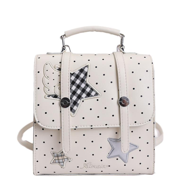 Spring and Summer New Fashion Trend Shoulder Messenger Bag Girls Commuter Leisure Backpack Multi-purpose Double Shoulder Small Schoolbag