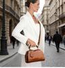 Full-Grain Lambskin Leather Crossbody Handbag with High-End Metal Lock for Women