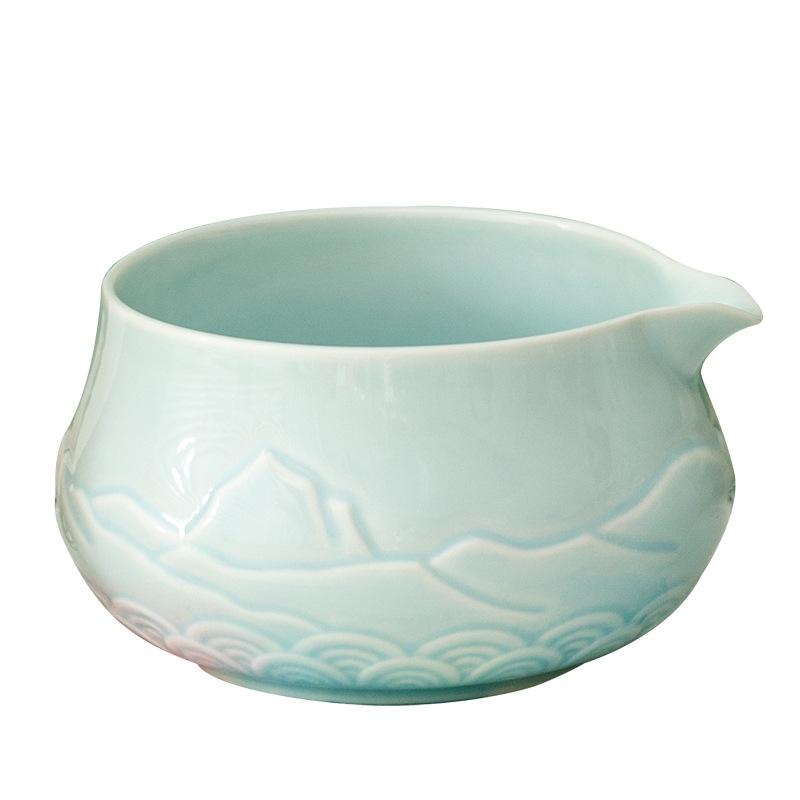 2PCS Matcha Set Premium Ceramic Embossed Matcha Bowl Whisk Spout Drinkware Matcha Accessory Kit