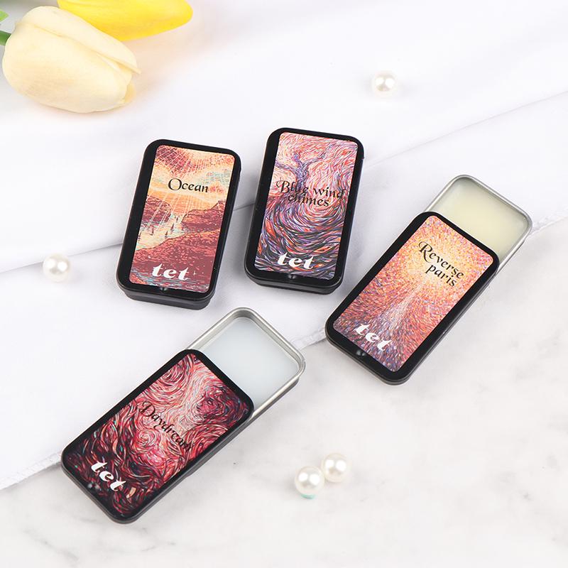 1 יחידה קופסת בושם מוצק לנשים ריח פרחוני פירותי קרם פרחוני בושם נשי