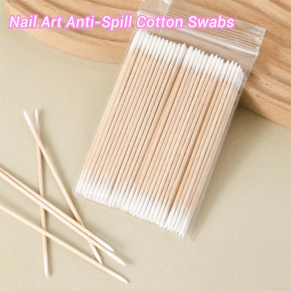 200 pcs Precision Pointed Tip Cotton Swabs Disposable Makeup Applicators Makeup Eyeliner Correction