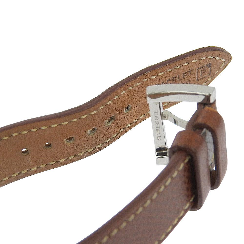 Hermes Belt Watch Watches BE1.110 whiteDial Stainless Steel/leather Quartz Analog Display Women Used