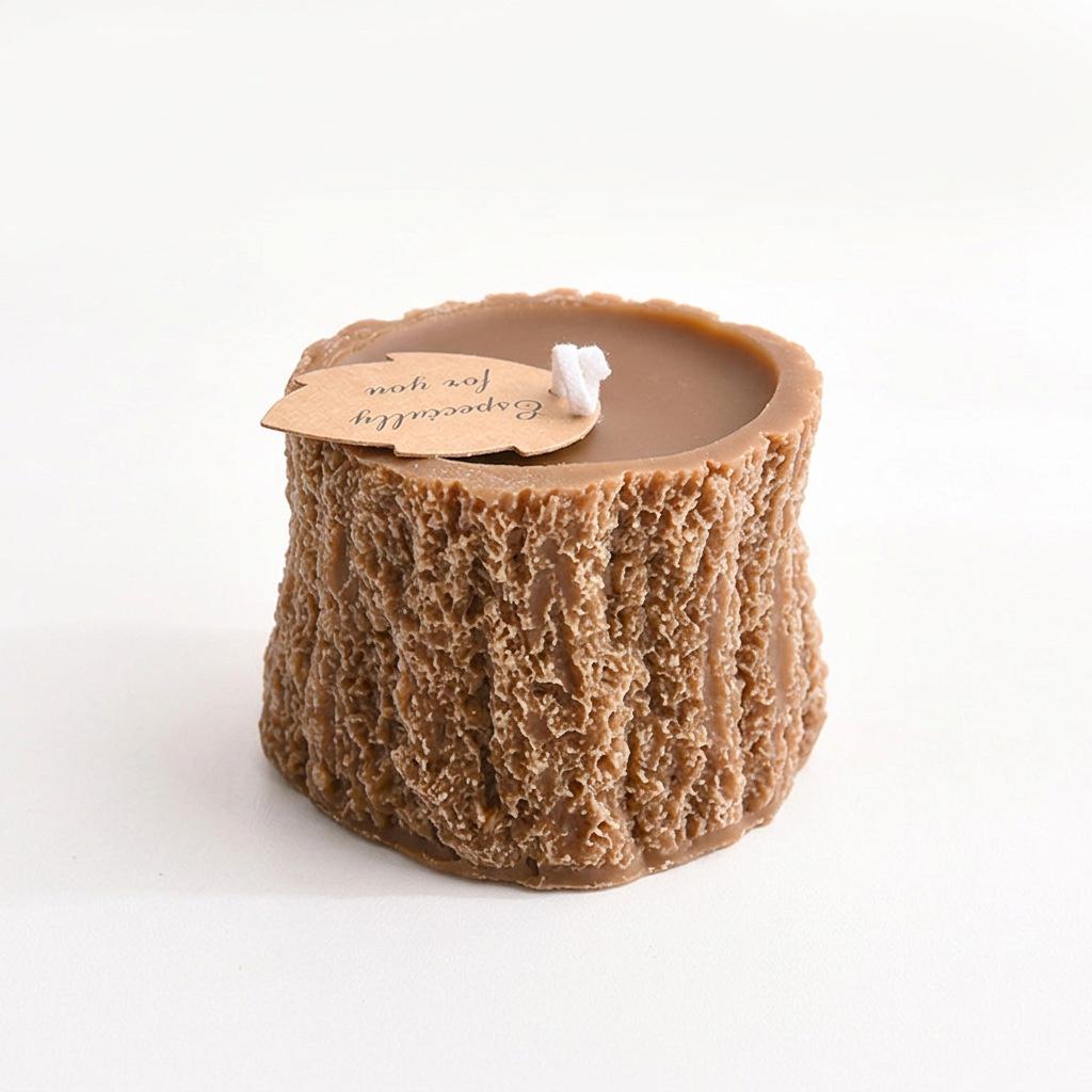 Original Forest Tree Stump Scented Candle - Long-lasting Indoor Fragrance Gift