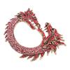 Zodiac Chinese Dragon Brooch Pin Dual Heads Sparkling Antique Chinese Dragon Brooch for Men Women