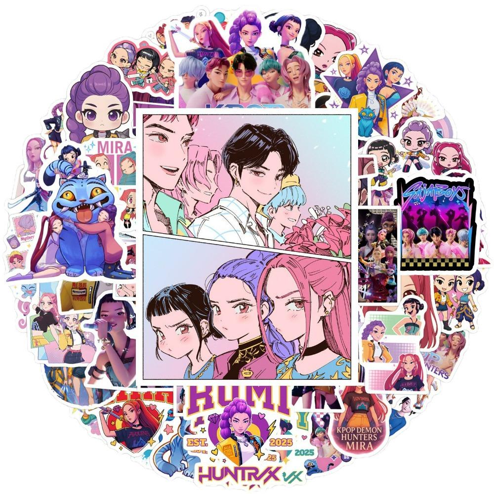 Kawaii Anime K-pop Demon Hunter Stickers Cartoon Sealing Decals Waterproof DIY Scrapbooking Stationery Cute Sticker Gifts