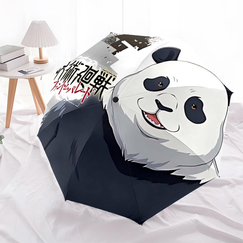 

1pc Phantom Parade Panda Umbrella Automatic Opening Closing, Portable 3-Fold Design, 8-Bone Iron Frame, Outdoor Umbrella, Festival Gift, Suitable for