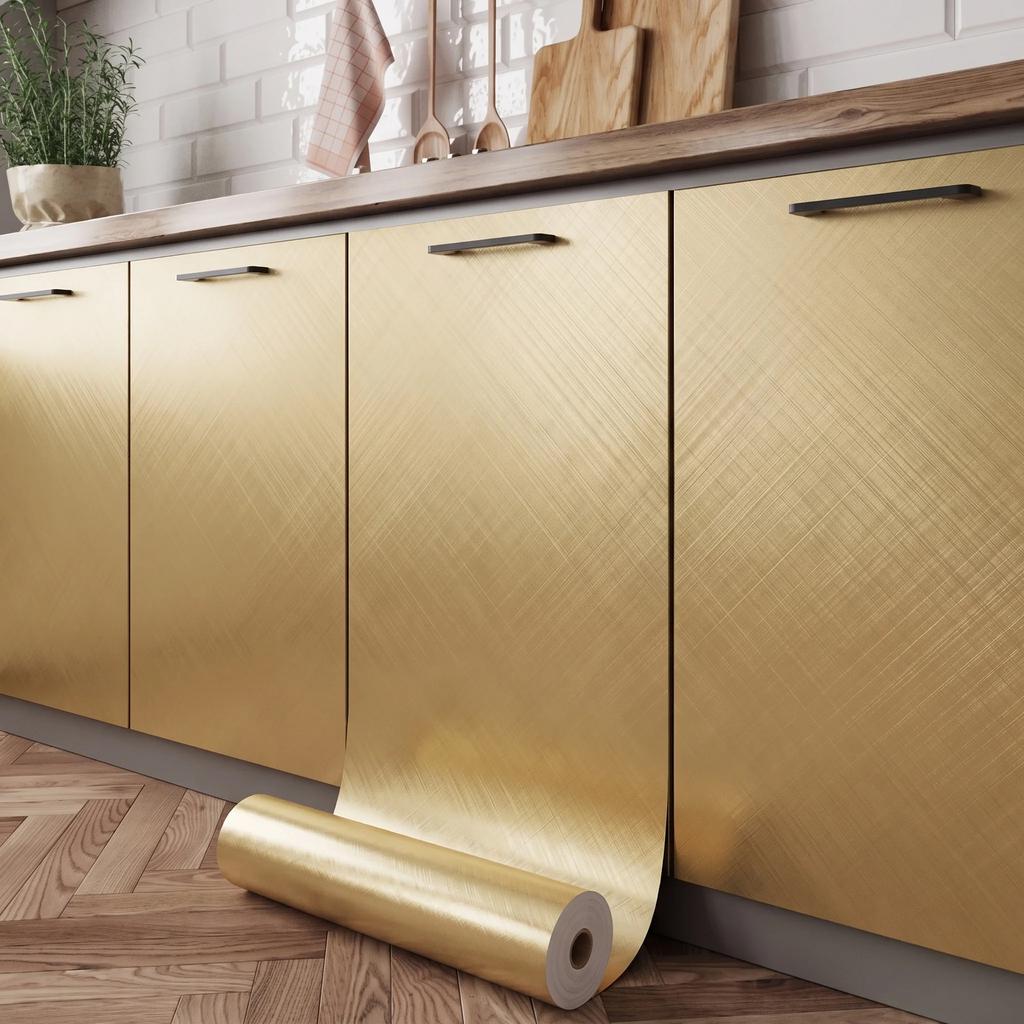 Thickened Waterproof Oilproof Self-Adhesive Marble Vinyl Film Kitchen Cabinet Door Decorative Cover Furniture Renovation Sticker