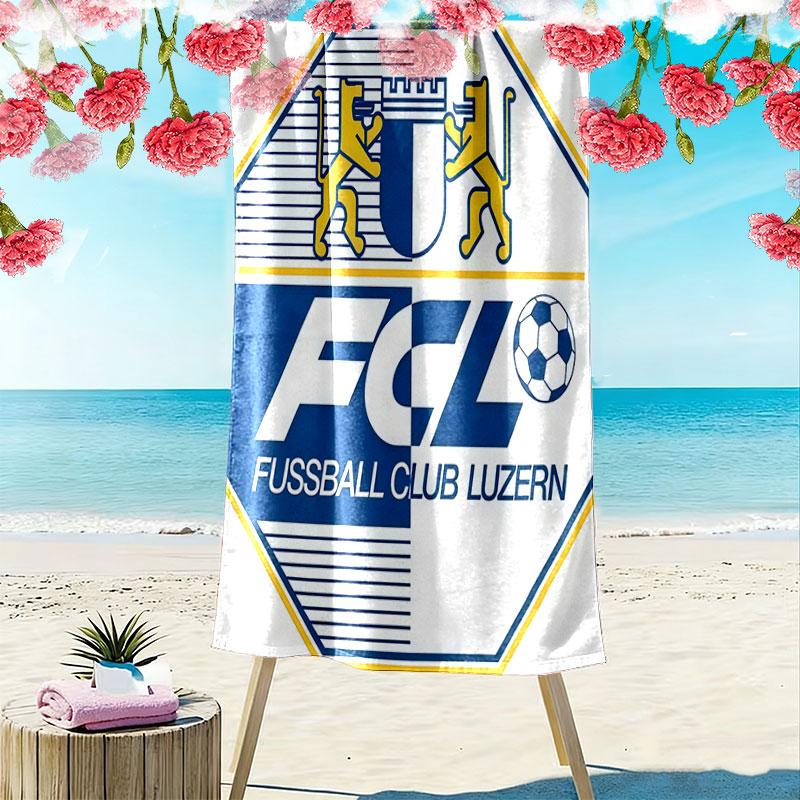 FC Luzern Logo Print Beach Towel, Large Soft Quick Dry Towel for Beach Camping Swimming