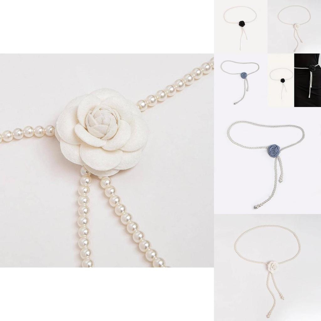 Womens Stylish Pearl Flower Waist Band For Traditional Dress Casual Summer Wear