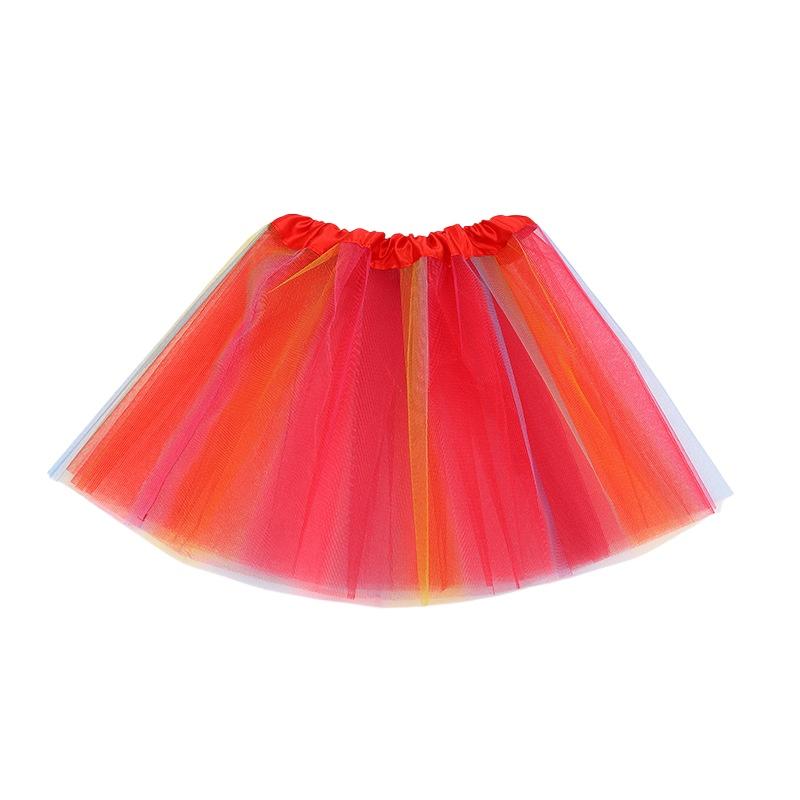 Mädchen Cheerleading Regenbogen Tutu Rock Kind Tanzparty Ballett Tüll Tutu Rock 3 Lagen Prinzessin Geburtstagsparty Geschenk 2-8 Jahre
