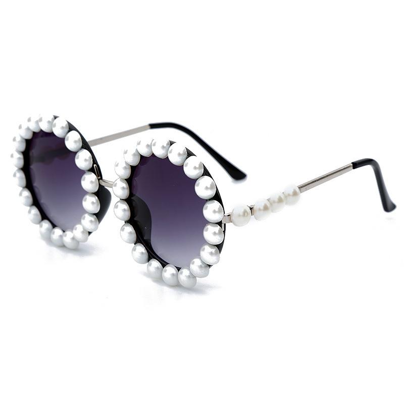 2024 New Luxury Fashion Retro Round Metal Frame Trendy Women Shades Wholesale Advanced Diamond Sunglasses diamond sunglasses&PC&Metal