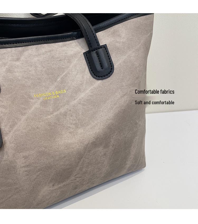 Zimní retro jednobarevná přívěsková taška - Velká kapacita, módní design přes jedno rameno pro ženy