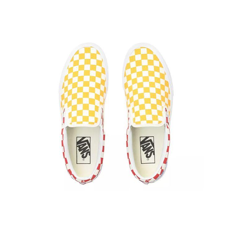 Vans Classic Slip-On Multicolor Checkerboard Unisex Sneakers Black Multi-Color True-White VN0A38F7VLV