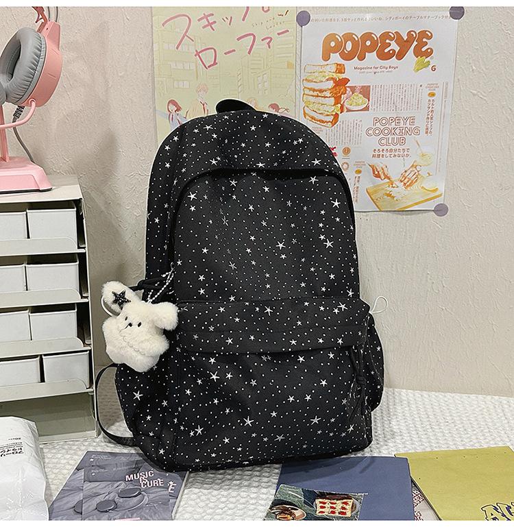 Schoolbag Japanese New Ins College Style Backpack Female Korean Gypsy Star Student Schoolbag Casual Versatile Travel Backpack