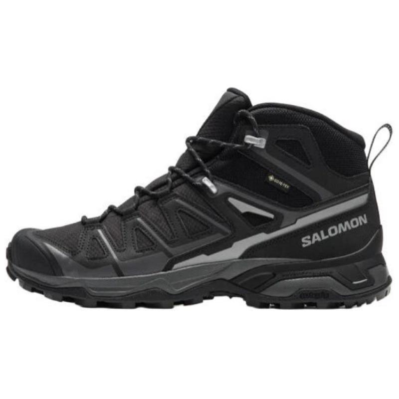 SALOMON X Ultra Pioneer 2 Cushioning, Breathable, And Secure Grip Mid top Hiking Shoes Men's Black Sneakers 475157