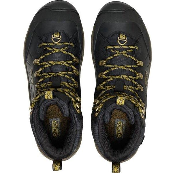 KEEN Men's REVEL IV MID POLAR Winter Trekking Boots Black/Lemon Curry 26.5 cm