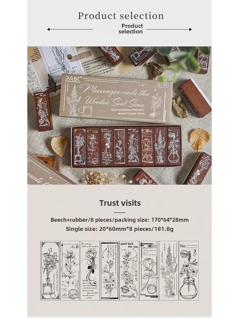 Yuezhen Lotus Holz Stempel - Blumendesign