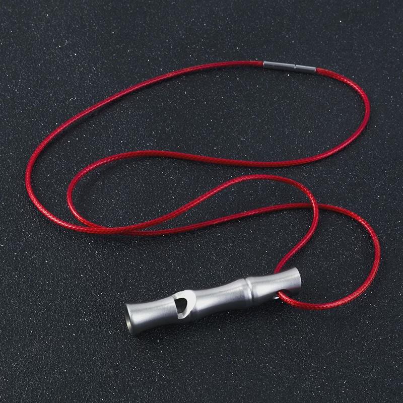 Outdoor Stainless Steel Bamboo-Style Whistle