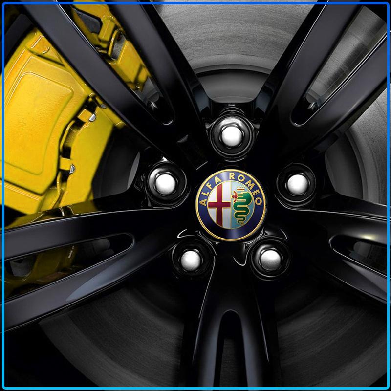 4 Stück 56MM Auto Radnabenkappen Felgenkappen Abdeckungen Emblem Für Alfa Romeo 147 159 Giulietta Giulia Mito Spider Alpha Nheadrest