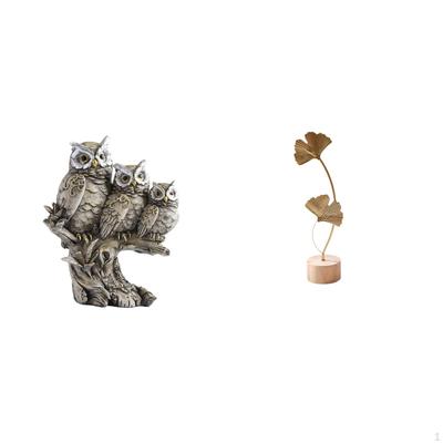 Modern Owl Figurine Abstract Animal Sculpture Creative Tabletop Ornament Nordic Metal Shaped