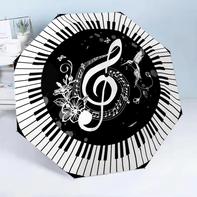 Music Harmony Symbol 8-Frame for Travel, camping, Casual Lightweight Portable Umbrella, Essential for every family Holidays Birthday Gift