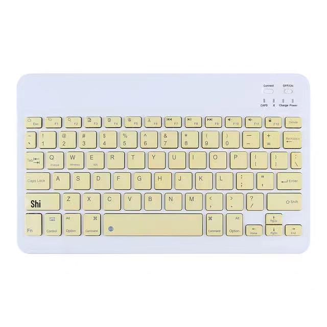 Wireless Bluetooth Keyboard with Colorful Backlight for Mobile Phones and Tablets, Compatible with 7-10 Inch Devices, Luminous Russian Layout
