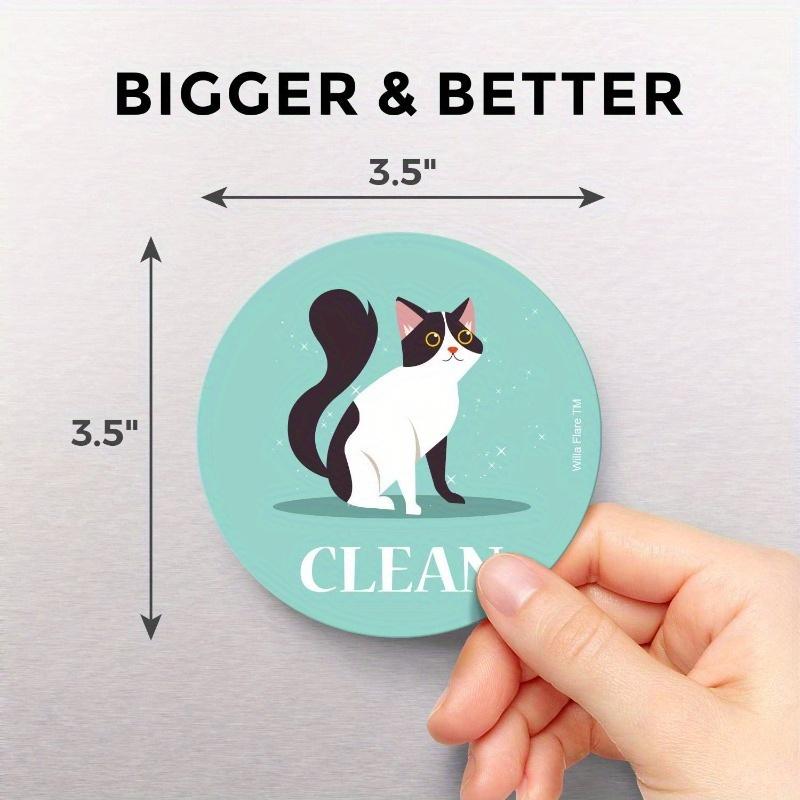 Large Dishwasher Magnet Clean Dirty Sign - Funny Design Magnets - Large, Strong, Cool Magnetic Gadgets
