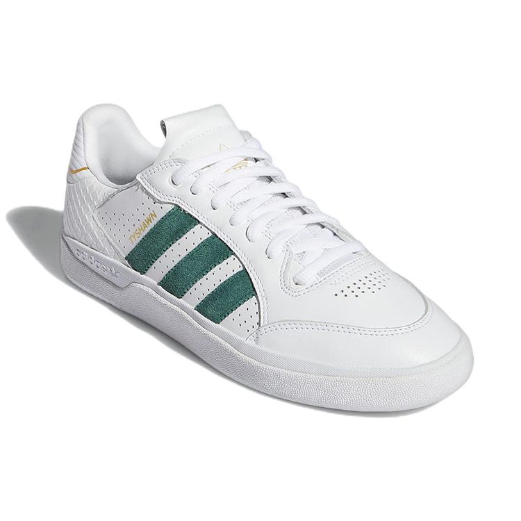 Adidas Tyshawn Low White Collegiate Green Men Sneakers Cloud-White Gold-Metallic GY6954