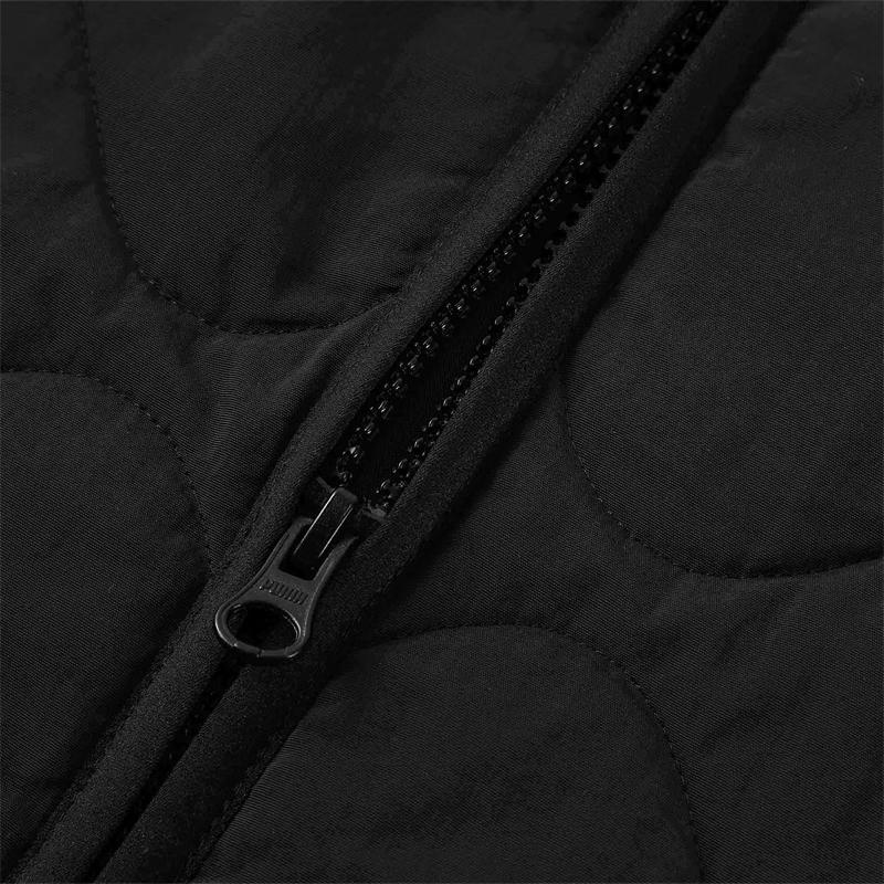 Puma Leichte Gepolsterte Einfarbige Modische Lässige Bequeme Langarmjacke Herrenjacke Schwarz 632291-01