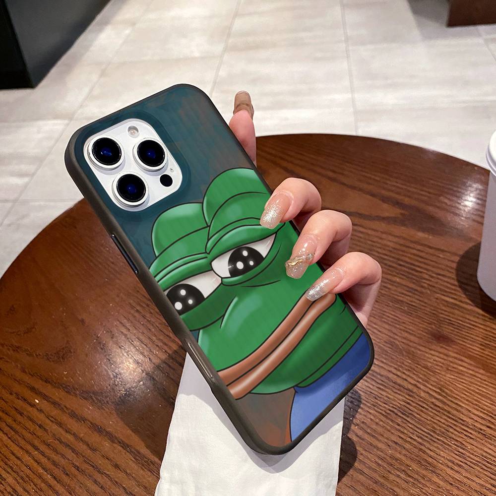 Internet Meme Sad Pepe The Frog Phone Case For IPhone 17 16 15 14 Plus 11 12 13 Pro Max Shockproof Protection Soft Back Cover