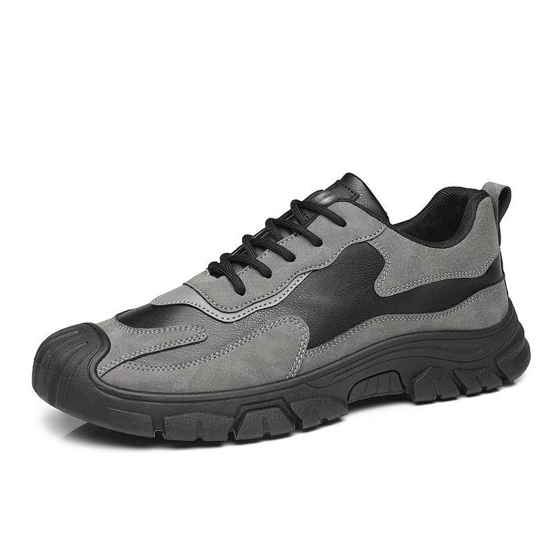 Men's Leather Casual Shoes, Labor Insurance Shoes, Wear-resistant Thick-soled Soft-soled Thermal Sneakers, Men's Shoes