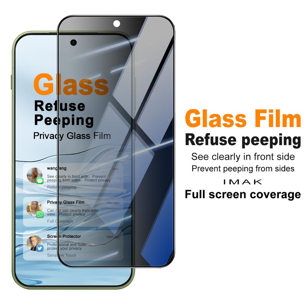 For OnePlus 15T 5G Glass IMAK 3D Curved Privacy Tempered Glass Full Screen Coverage Film