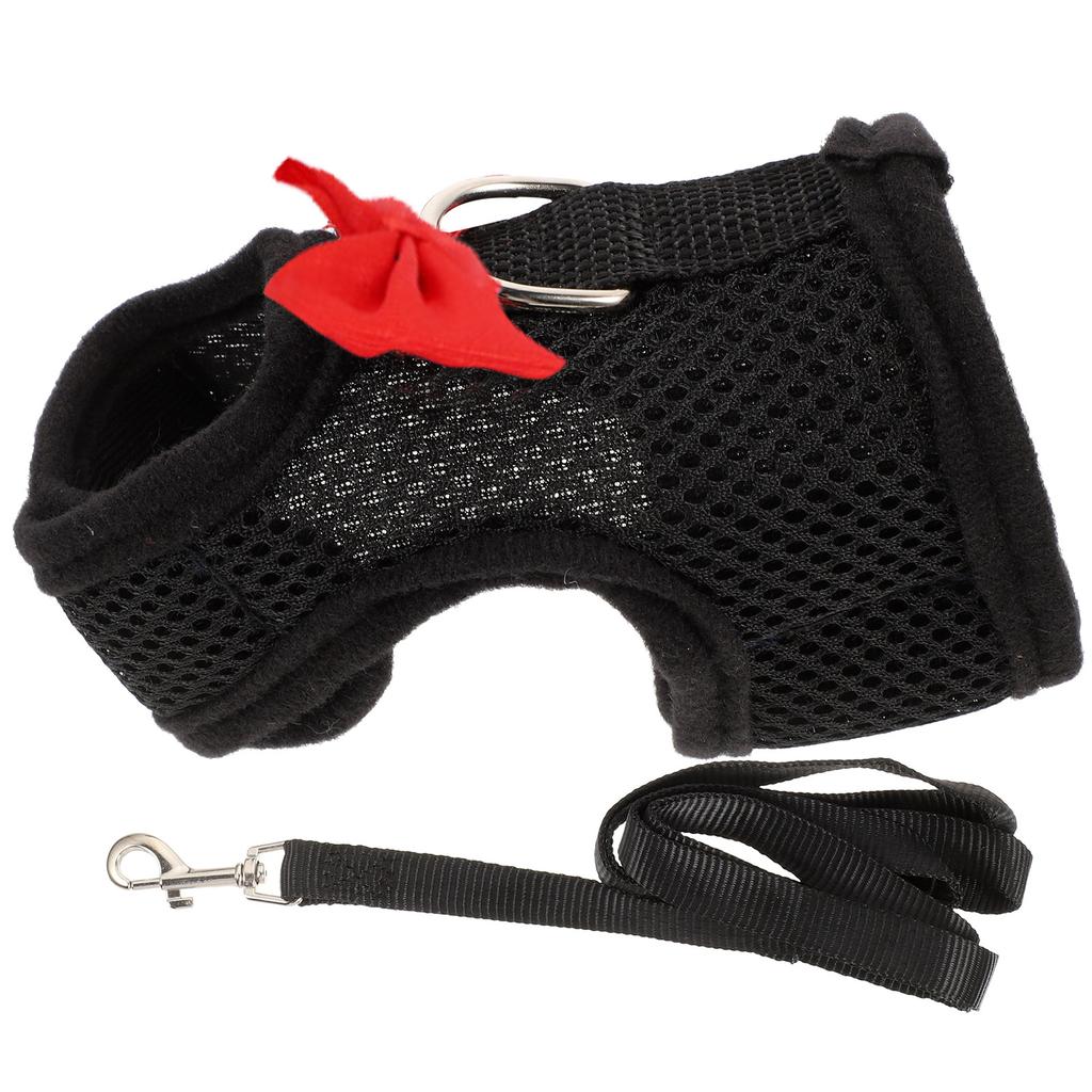 1Set Pet Harness Leash Rabbit Harness Bunny Walking Supplies Breathable Bunny Vest Leash Outdoor Traction Rope