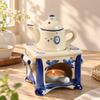 Decorative Hand-painted Fragrance Warmer with Flat Upper Platform for Tea