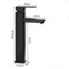 Tuqiu Black Bathroom Faucet Stainless Steel  Bathroom Basin Faucet Cold  Hot Water Basin Mixer Sink Tap Deck Mounted Wash Tap