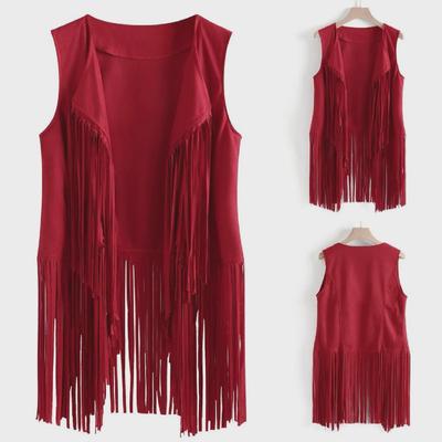 Trendy European & American Sleeveless Tassel Vest for Women