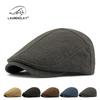 Woolen Hat Women's Autumn and Winter Fleece Warm Beret Simple Solid Color Display Premium Cap British Men's Forward Hat