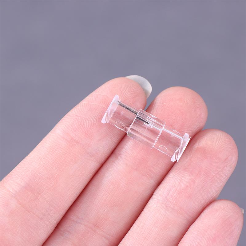 10Pcs Leak Proof Double Helix Medical Sterile Luer Lock Adapter Transparent Plastic Syringe Connector For Veterinary Medical