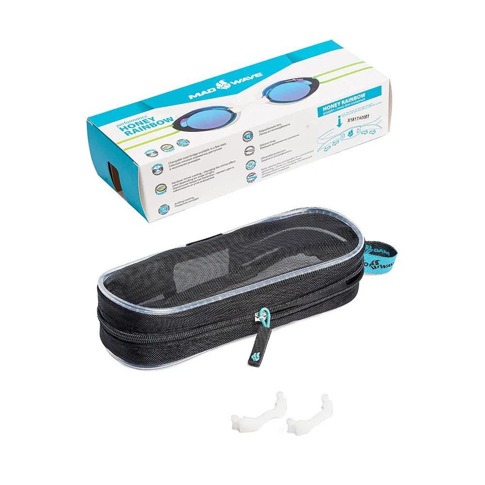Madwave Пластиковые очки для плавания с зеркальным покрытием Honey Rainbow