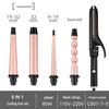 5-in-1 Multifunctional Curling Iron Head Set with Big Wave & Egg Roll Attachments