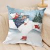 Kids Snowflakes Funny Art Cushion Cover Silky Short Plush Invisible Zipper Dustproof Sofa Pillow Case For Home Decor