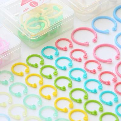 30pcs Box Storage Ring  Binding Ring Color Circle Loose Leaf Ring Color Random Loose-leaf Boxed Circle Binder Creativity 2023