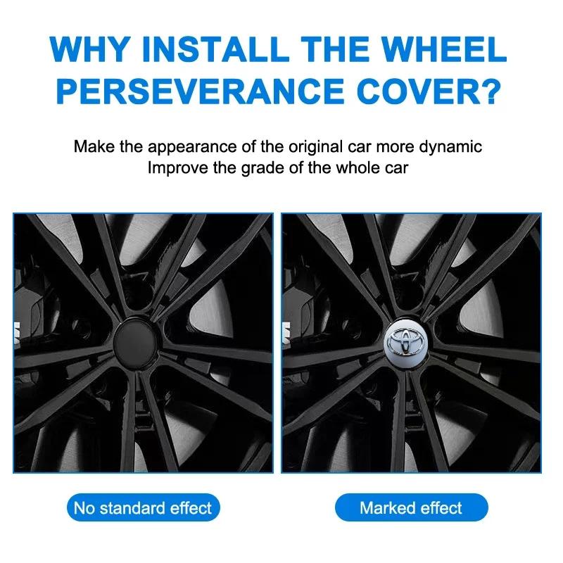 Car Wheel Tire Rim Cover Center Hub Cap Decoration For Toyota GR Corolla Yaris Aygo Prius RAV4 Crown CHR Camry Auris Verso TRD