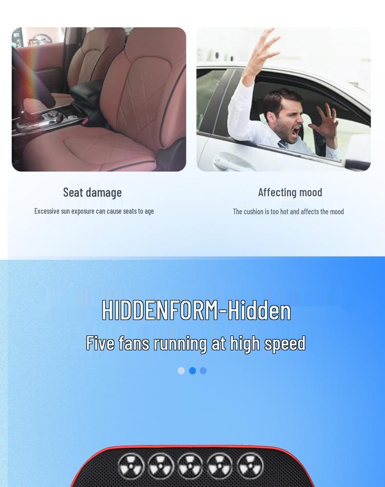 USB Cooling Car Seat Cushion - Home Ventilation & Summer Cooling Pad