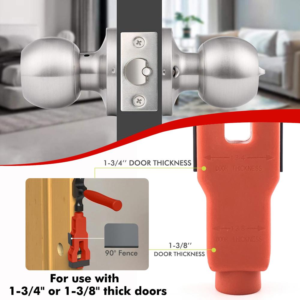 Door Latch Mortise Tool Precision Scoring and Chiseling Door Latch Installation Kit Fits for 1-3/8’ or 1-3/4’ Thick Wooden Door