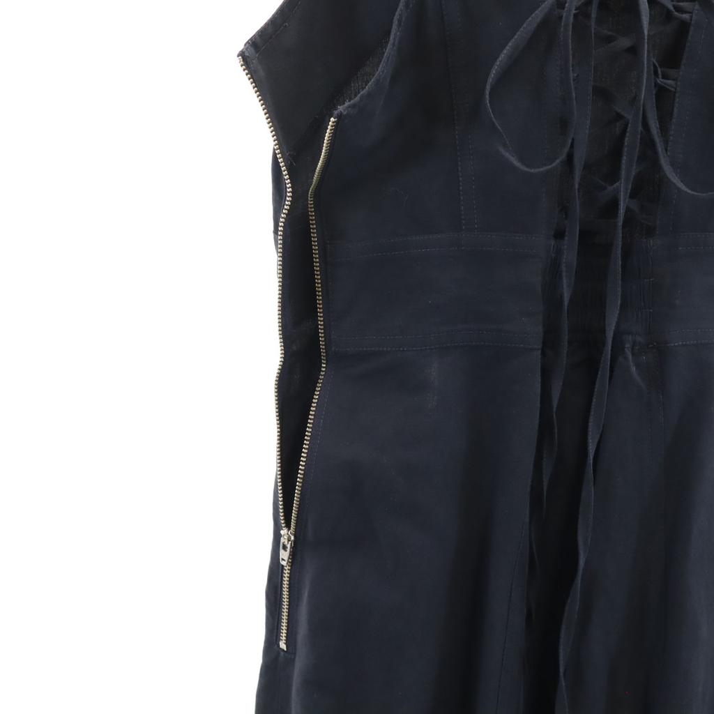 PUBLIC TOKYO Made In Japan Linen Blend Cami One Piece F Navy Women Used