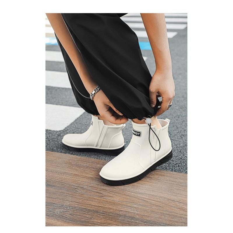 Men's Outdoor Fashion Low Cut Anti Slip Waterproof Shoes Rain Boots