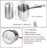 IMEEA Milk Stainless Induction Mini Milk Silver Pan, Single-Handed Pot, 18-10 Steel, Compatible, Pan,